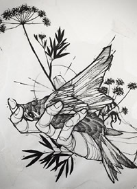 速写纹身手稿_10张纹身简约速写手稿图案欣赏