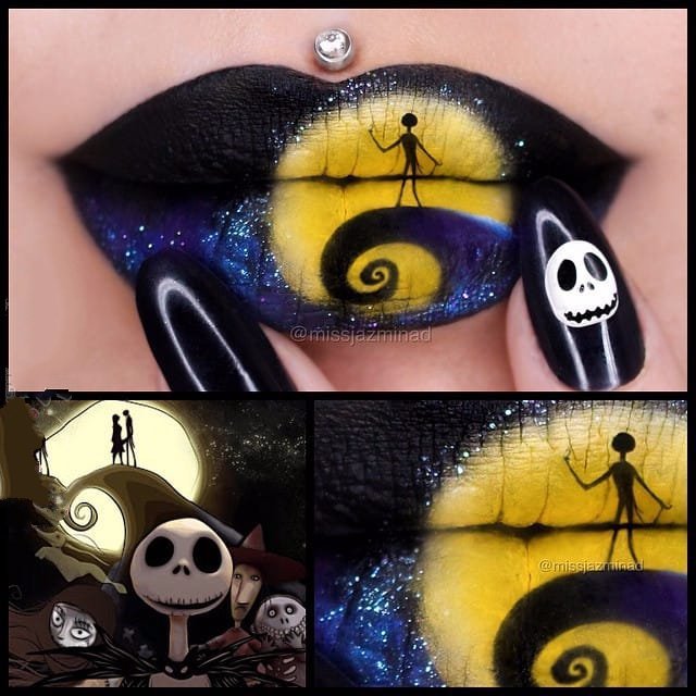 嘴唇纹身  难以置信的彩绘个性嘴唇纹身图案