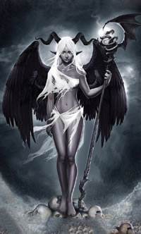 恶魔纹身手稿图案