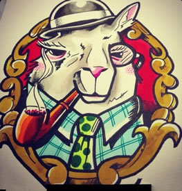 卡通兔先生纹身图案