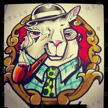 卡通兔先生纹身图案