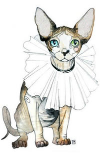 可爱小狗纹身图案手稿