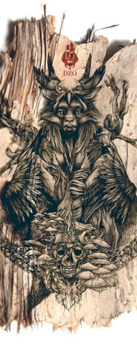 霸气酷帅怪物纹身图案手稿