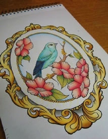 漂亮好看魔镜纹身图案手稿