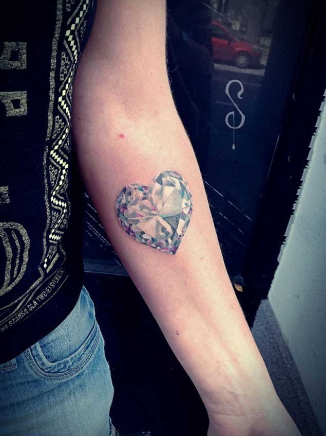 3d几何纹身图案 璀璨夺目的几何钻石纹身图案