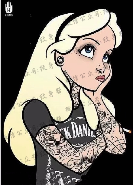 美女似梅花艳丽而不妖纹身图案