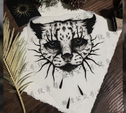 暗黑动物手稿_一套21张暗黑动物手稿纹身图案