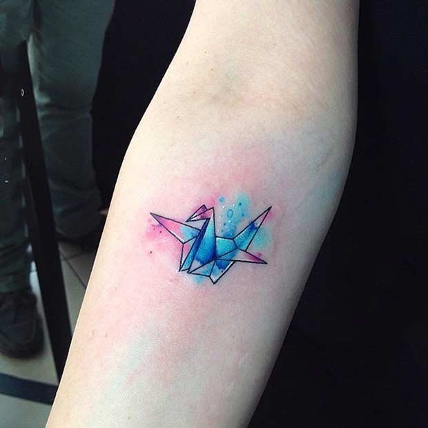 彩色泼墨纹身 绚丽多彩的彩色泼墨纹身图案