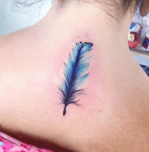 彩色泼墨纹身 绚丽多彩的彩色泼墨纹身图案