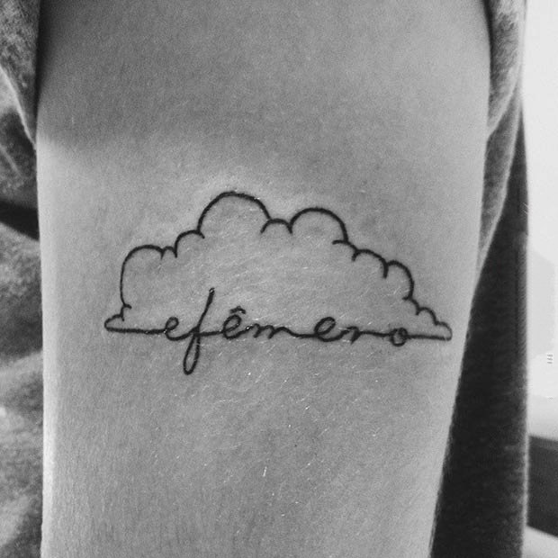 云朵纹身图片   变化多端的云朵纹身图案