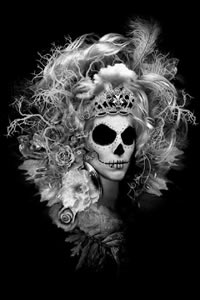 欧美人皮面具手稿纹身图案