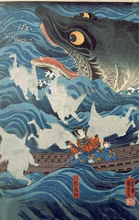 海浪里的大鳄鱼手稿纹身谈