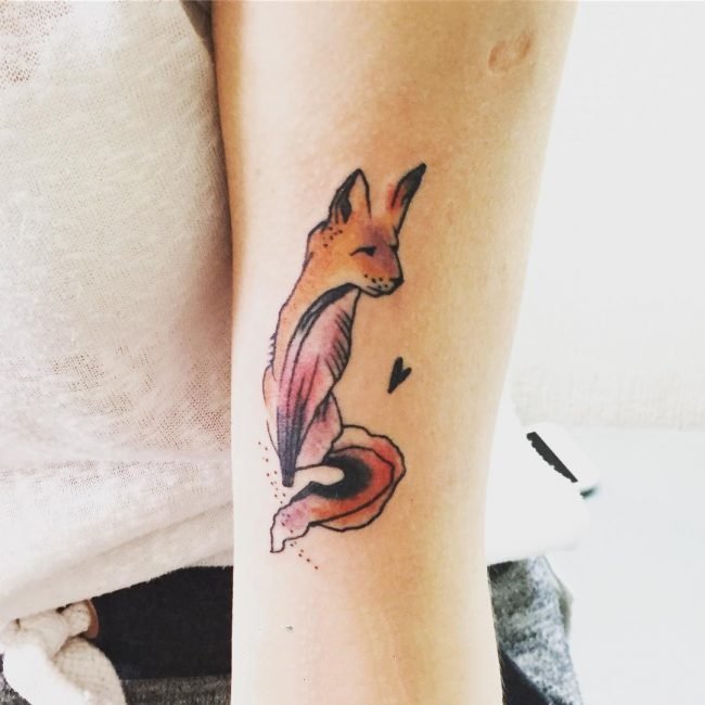 百乐动物纹身  活泼的狐狸纹身图案