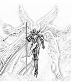 六翼天使手稿纹身图案缩略频道推荐图