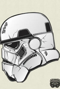 经典头盔手稿纹身图案