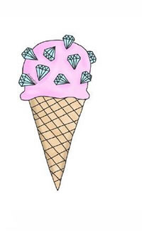 夏日清凉冰激凌纹身图案