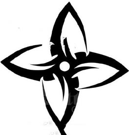 经典风车手稿纹身图案