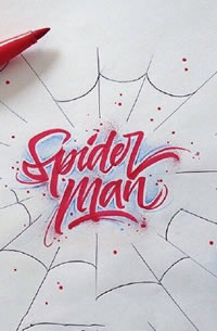 花体英文签名纹身图案