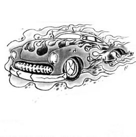 超炫的小轿车纹身图案