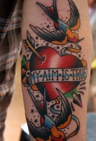 心形纹身图片   技巧性十足的心纹身图案