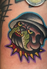 斗牛犬纹身school 多款百乐动物纹身斗牛犬纹身图案