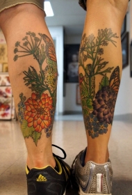 纹身腿上图案  新颖而又不失创意魅力的腿部纹身图案