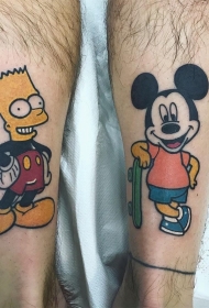 纹身电视剧   多款趣味十足的卡通电视剧纹身图案