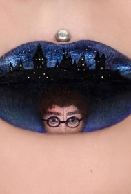 嘴唇纹身  难以置信的彩绘个性嘴唇纹身图案