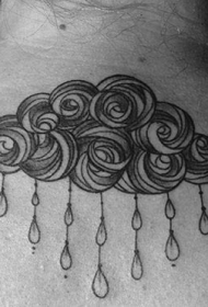 云朵纹身图片 柔软的简单云朵纹身图案