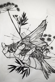 速写纹身手稿_10张纹身简约速写手稿图案欣赏