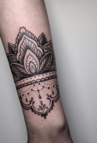 手臂纹身素材 多款黑灰纹身点刺技巧手臂线条纹身图案