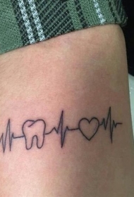 牙齿图案纹身   皓洁亮眼的牙齿纹身图案