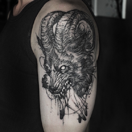 32张国外大师的几十张优秀暗黑纹身图案