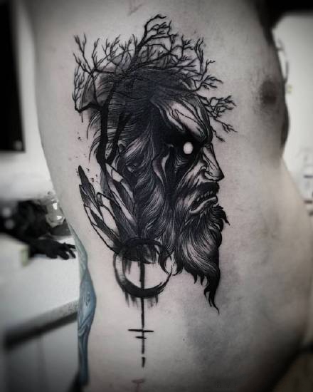32张国外大师的几十张优秀暗黑纹身图案