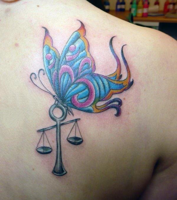 天秤纹身图案 神秘的天秤元素纹身图案