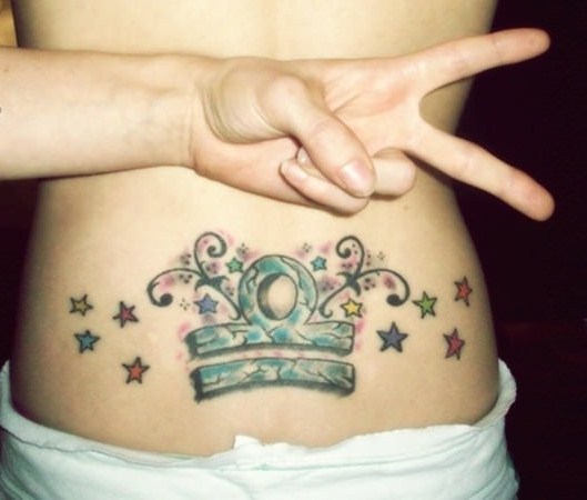 天秤纹身图案 神秘的天秤元素纹身图案