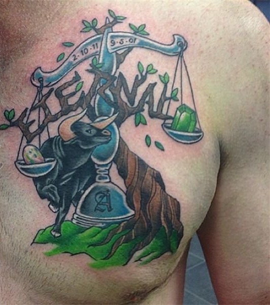 天秤纹身图案 神秘的天秤元素纹身图案