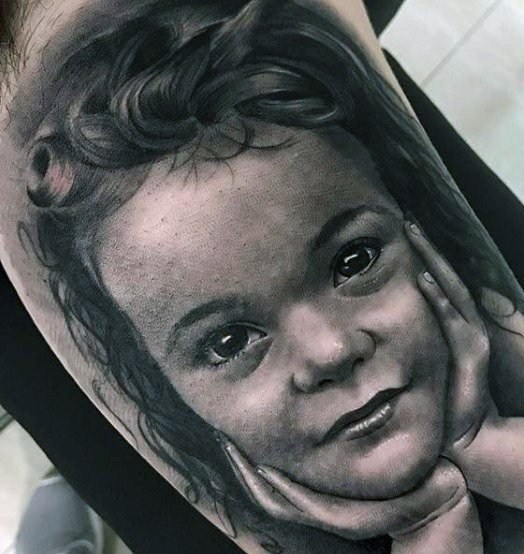 人物肖像纹身  写实逼真的人物肖像纹身图案