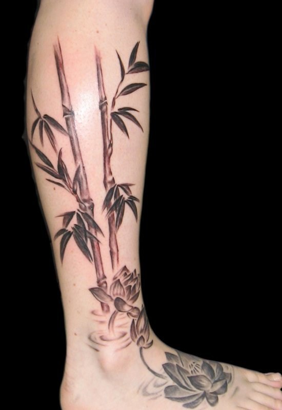 纹身莲花 轻摇曼舞的莲花纹身图案