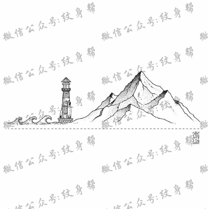 简约纹身手稿_一套18张创意简约小清新的纹身手稿素材