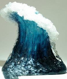 蔚蓝的浪花纹身图案