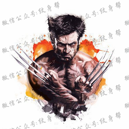 欧美风未来战士纹身图案