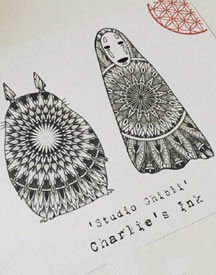 经典龙猫套娃纹身图案