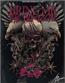 彩绘乌鸦骷髅纹身图案