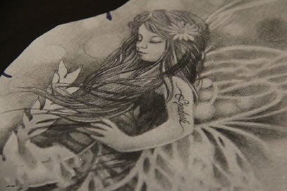 凄美的精灵纹身图案