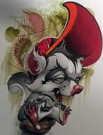 经典可爱的小松鼠纹身图案