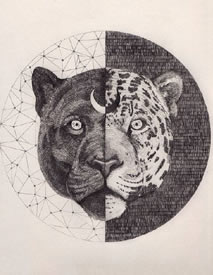 经典可爱老虎图腾纹身图案