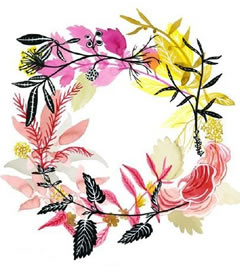 精美漂亮的花环纹身图案