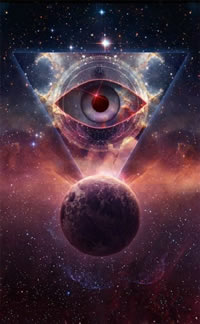 精美星空三角眼纹身图案