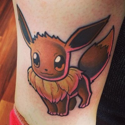 神奇宝贝纹身  可爱的彩绘卡通神奇宝贝纹身图案